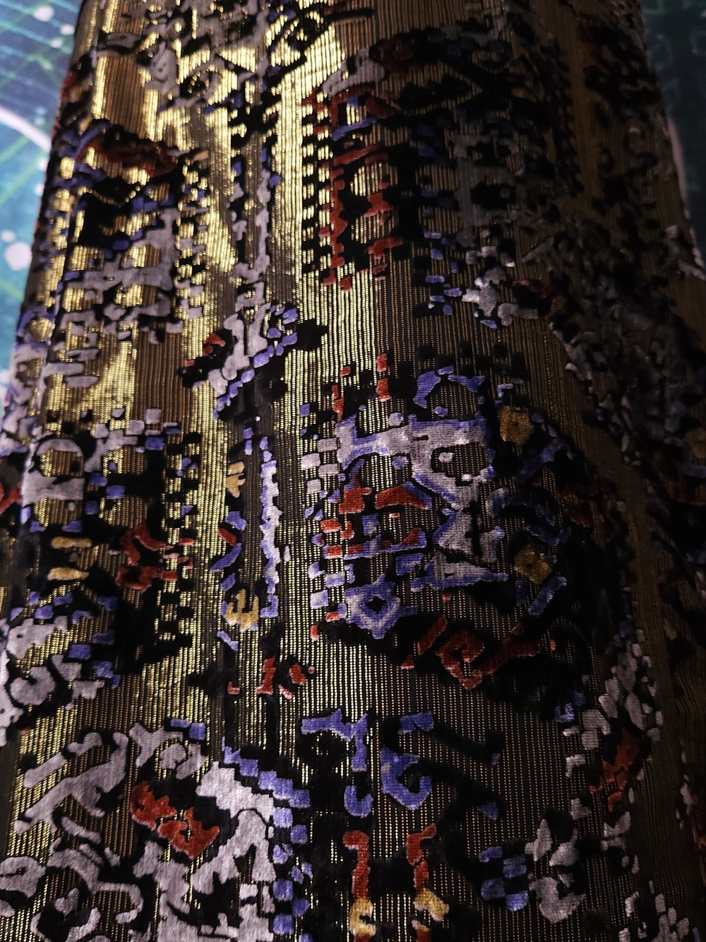 California MoonRise Metallic Gold Maxi Skirt | Size XS/TP -Nomad Art House